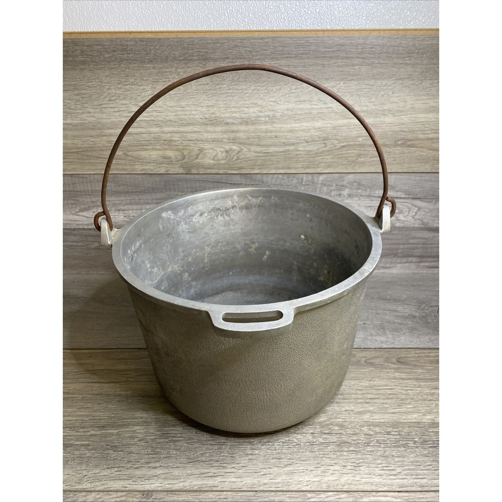 Vtg Guardian Service Ware 12 Qt. Stock Canning Pot Kettle w/Handle Cast Aluminum